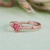Evolvegem "Rosealba Hearth" Garnet Heart Ring