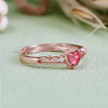 Evolvegem "Rosealba Hearth" Garnet Heart Ring