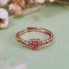 Evolvegem "Rosealba Hearth" Garnet Heart Ring