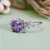 Evolvegem "Violet Arboretum" Square-Cut Amethyst Leaf Ring