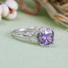Evolvegem "Violet Arboretum" Square-Cut Amethyst Leaf Ring