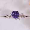Evolvegem "Violet Arboretum" Square-Cut Amethyst Leaf Ring