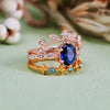 Evolvegem "Aurelia Azure" 3Pcs Sapphire Ring Set