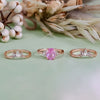 Evolvegem "Rosé Luminae" 3Pcs Pink Tourmaline Ring Set