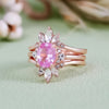 Evolvegem "Rosé Luminae" 3Pcs Pink Tourmaline Ring Set