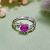 Evolvegem "Velvet Fernhold" Ruby Quartz Heart Ring