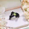 Evolvegem "Nyxian Symbiosis" Peridot Obsidian Ring