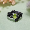Evolvegem "Nyxian Symbiosis" Peridot Obsidian Ring