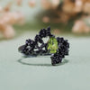 Evolvegem "Nyxian Symbiosis" Peridot Obsidian Ring
