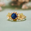 Evolvegem "Symbiosis Floral" Sapphire Floral Ring