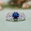 Evolvegem "Symbiosis Floral" Sapphire Floral Ring