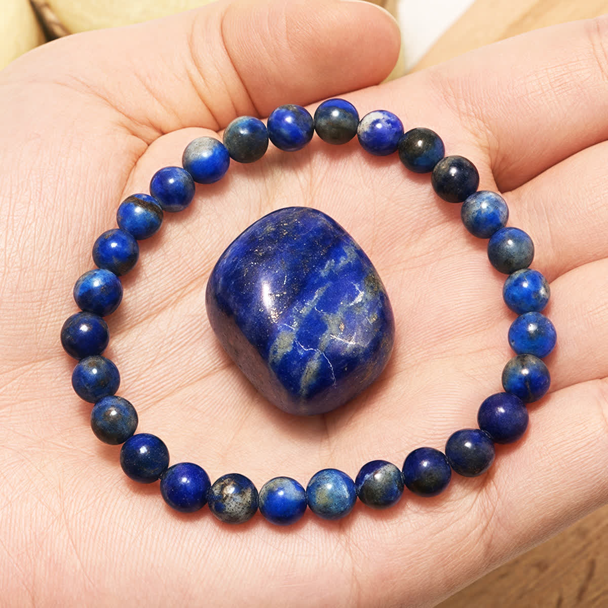 Evolvegem "Night Luster" Natural Lapis Lazuli Bracelet