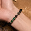 Evolvegem "Crux Codex" Serise Obsidian Cross Gemstone Bracelet