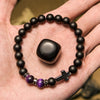 Evolvegem "Crux Codex" Serise Obsidian Cross Gemstone Bracelet