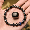 Evolvegem "Crux Codex" Serise Obsidian Cross Gemstone Bracelet