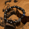 Evolvegem "Crux Codex" Serise Obsidian Cross Gemstone Bracelet