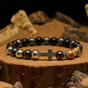 Evolvegem "Crux Codex" Serise Obsidian Cross Gemstone Bracelet