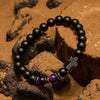 Evolvegem "Crux Codex" Serise Obsidian Cross Gemstone Bracelet