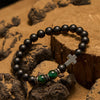 Evolvegem "Crux Codex" Serise Obsidian Cross Gemstone Bracelet