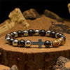 Evolvegem "Crux Codex" Serise Obsidian Cross Gemstone Bracelet