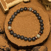 Evolvegem "Nyx's Caldera" Lava Stone Moonstone Bracelet