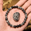 Evolvegem "Nightstrata" Natural Snowflake Stone Gem Bracelet