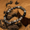 Evolvegem "Nightstrata" Natural Snowflake Stone Gem Bracelet