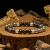 Evolvegem "Nightstrata" Natural Snowflake Stone Gem Bracelet