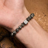 Evolvegem "Andromeda Ash" Snowflake Stone Cube Hematite Bracelet