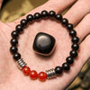 Evolvegem "Scarlet Suture" Red Agate Obsidian Bracelet