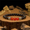 Evolvegem "Scarlet Suture" Red Agate Obsidian Bracelet
