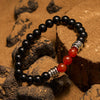 Evolvegem "Scarlet Suture" Red Agate Obsidian Bracelet