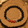 Evolvegem "Scarlet Suture" Red Agate Obsidian Bracelet