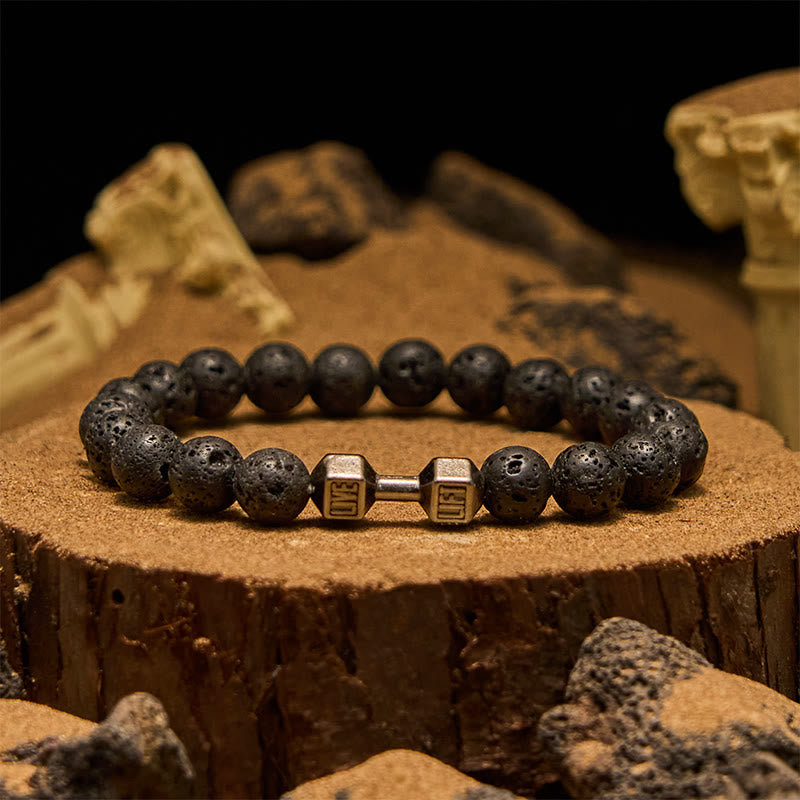 Evolvegem "Anima Machina" Dumbbell Charm Gemstone Bracelet