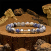 Evolvegem "Anima Machina" Dumbbell Charm Gemstone Bracelet