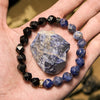 Evolvegem "Lunar Lithograph" Faceted Sodalite Obsidian Bracelet
