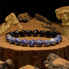 Evolvegem "Lunar Lithograph" Faceted Sodalite Obsidian Bracelet