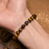 Evolvegem "Tiger's Crucible" Tiger Eye Lava Stone Bracelet