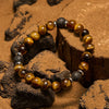 Evolvegem "Tiger's Crucible" Tiger Eye Lava Stone Bracelet