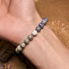 Evolvegem "Aegean Gyre" Sodalite Grey Jasper Gem Bracelet