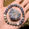 Evolvegem "Aegean Gyre" Sodalite Grey Jasper Gem Bracelet