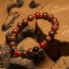 Evolvegem "Emberwood" Mahogany Obsidian Red Agate Bracelet
