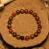 Evolvegem "Emberwood" Mahogany Obsidian Red Agate Bracelet