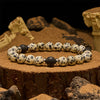 Evolvegem "Houndstone" Dalmatian Jasper Lava Stone Bracelet