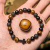 Evolvegem "Terra Cross" Tiger Eye Lava Stone Gemstone Bracelet