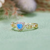 Evolvegem "Vespera's Heart" Blue Topaz Healing Ring
