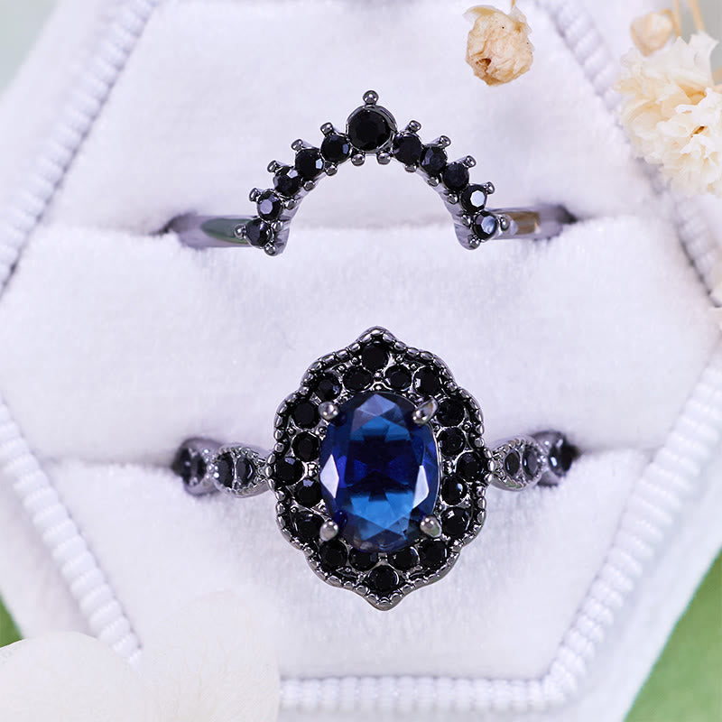 Evolvegem "Nocturne Sapphira" Protection 2Pcs Ring Set