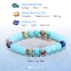 Evolvegem "Ocean Breeze" Agalmatolite Aquamarine Bracelet