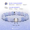 Evolvegem "Serene Sky" Blue Chalcedony Stress Relief Bracelet