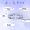Evolvegem "Serene Sky" Blue Chalcedony Stress Relief Bracelet